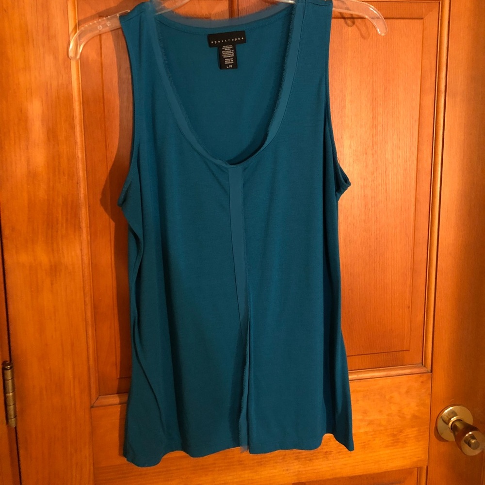 Teal blue tank top